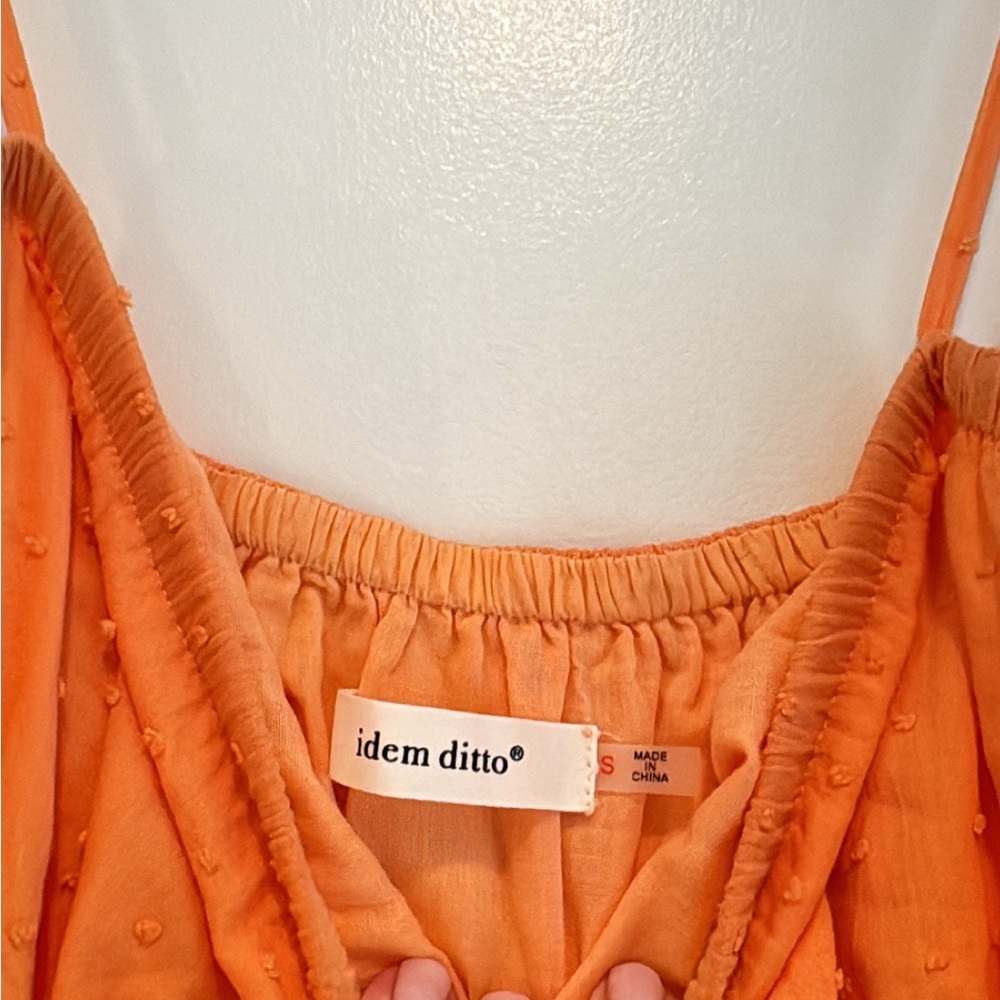 Orange Ruffled Romper - Picture 3 of 3